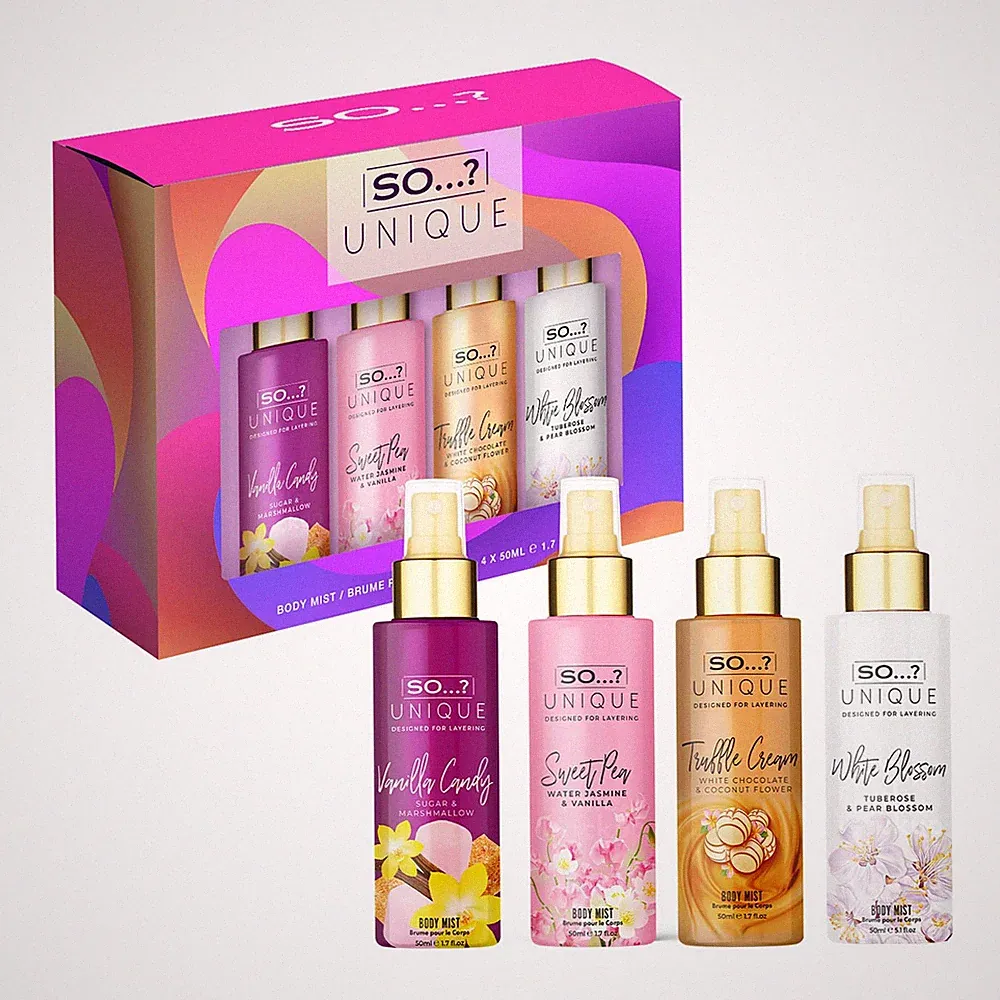 So...? Unique Body Mist Set - Perfumes for Women - 1.7 Fl Oz (Pack of 1), White